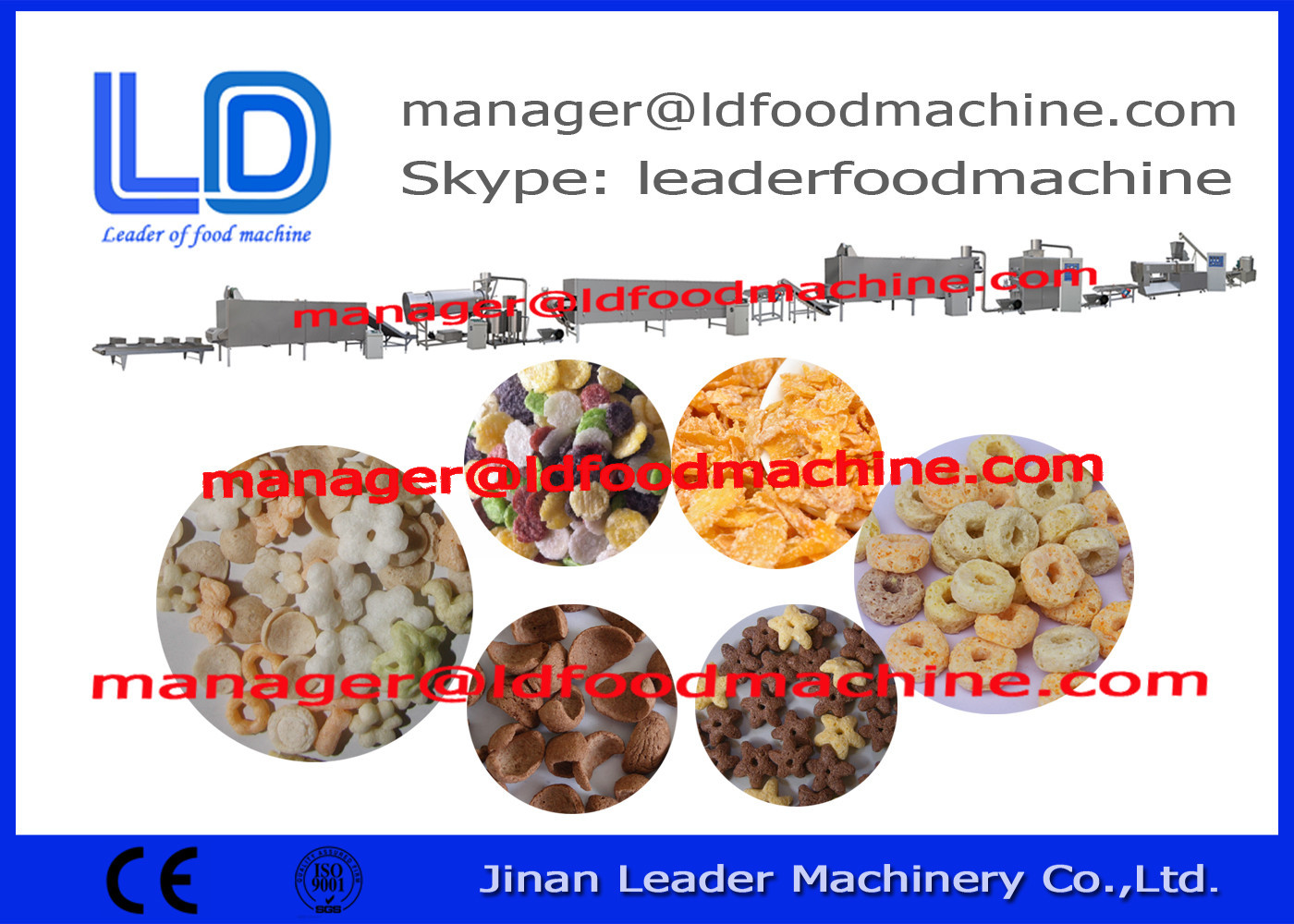 Sarapan Sereal Corn Flakes Membuat Mesin Pengeringan / Snacks Packing