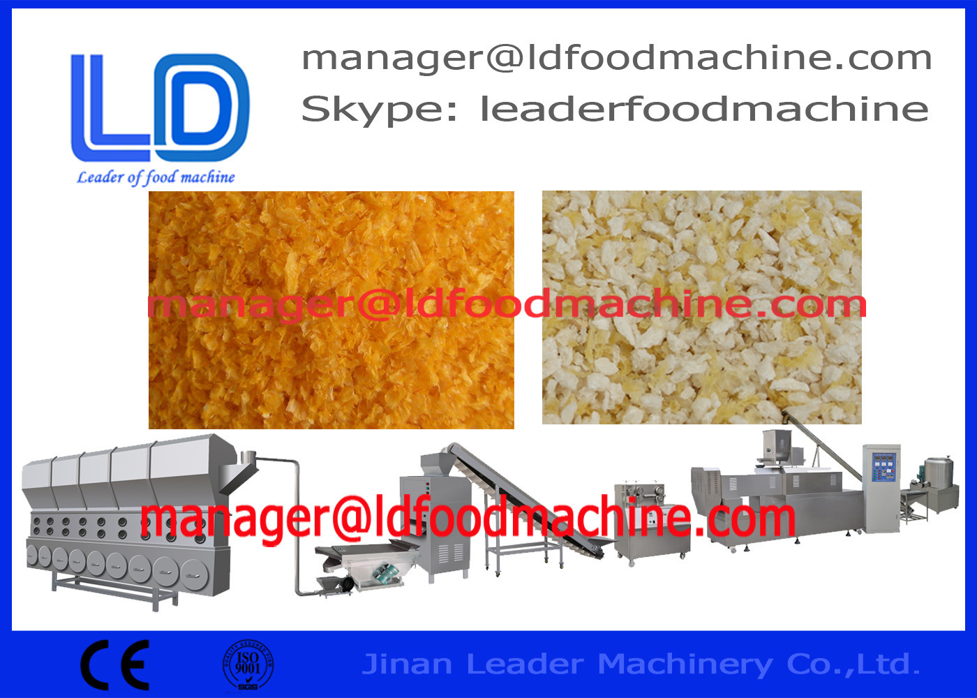 De Machine van de de saladeBroodkruimel van het extrudervoedsel/uitgedreven snacksmachines
