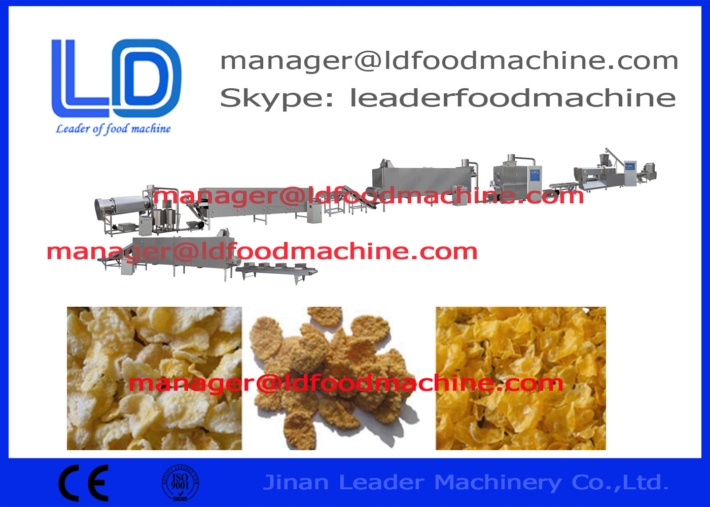 স্টেইনলেস স্টীল ভুট্টা থাক মেকিং মেশিন, Kelloggs ভুট্টা থাক / খাদ্য উত্পাদনের লাইন