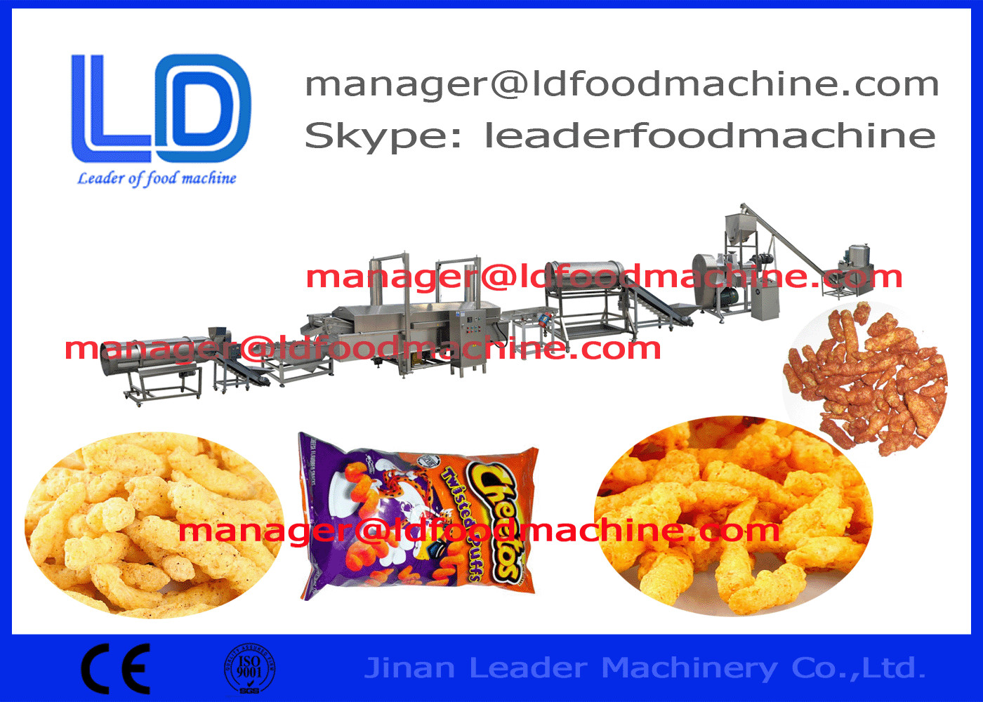 Cheetos/Nik nak Kurkure die Machine, Nik Naks/Graan maken krullen voedselproductielijn