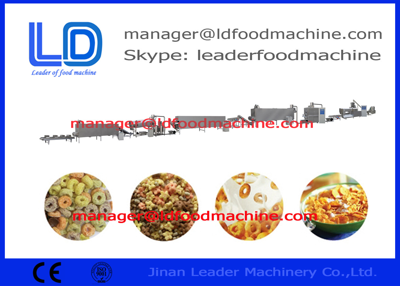 PLC dikendalikan Corn Flakes Membuat Mesin