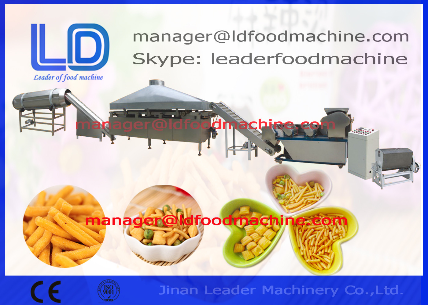 স্বয়ংক্রিয় Extruded ভাজা স্ন্যাক মেকিং মেশিন