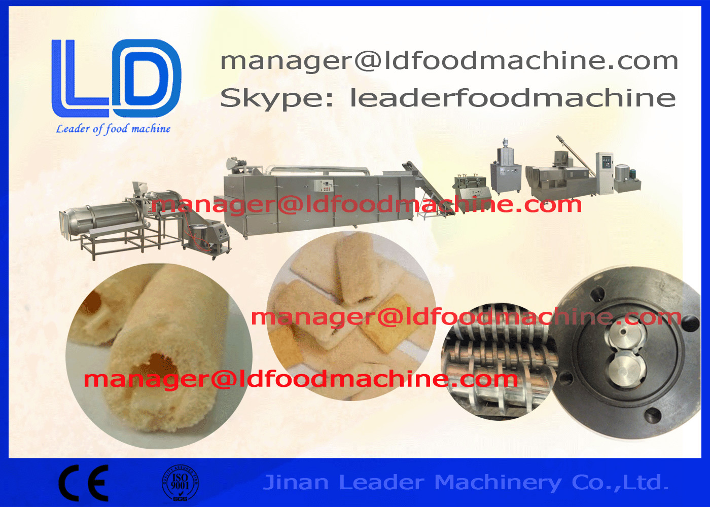 Menggembungkan Snacks Membuat Mesin / sereal sarapan Baking Machine