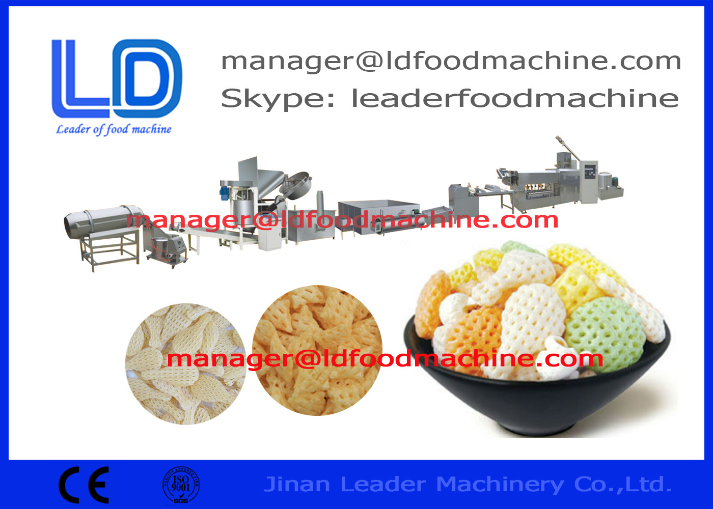 Sarapan Sereal 3D Snack Pellet Mesin Dengan 38CrMoAL Screw
