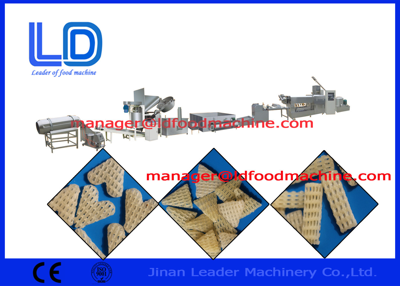 Auto makanan kembung 3d Snack Pellet Mesin / 3d Jalur Proses Pelet